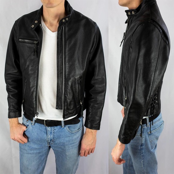 Wilsons Leather Open Road Moto Thinsulate Liner Biker Jacket Black Small Medium - Picture 9 of 9